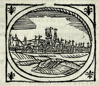 Picture 10 of 32 from Description contenant toutes les singularitez de plus celebres villes et places remarquables du royaume de France : avec les choses plus memorables aduenues en jceluy : reveu, corrige et auguemente du sommaire de l'estat, cartes des prouinces et de quelques portraitz des plus signalees uilles du dict royaume (1610), leaf 109