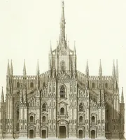 An illustration from Description de la cathédrale de Milan : accompagnée d'observations historiques et critiques sur sa construction et sur les monumens d'art dont elle est enrichie (1823)