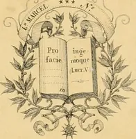 An illustration from Description de la pompe funebre faite dans l'eglise de Saint André des Arcs : a la memoire de tres haut, tres puissant, tres excellent prince François-Louis de Bourbon, Prince de Conty, Prince du Sang, Pair de France; avec des memoires historiques sur toute la vie de ce Prince : pour servir d'explication aux devises & aux peintures employées dans les ornements de la pomp representée icy en deux grandes planches en taille douce (1709)