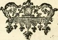 An illustration from Description de la pompe funebre faite dans l'eglise de Saint André des Arcs : a la memoire de tres haut, tres puissant, tres excellent prince François-Louis de Bourbon, Prince de Conty, Prince du Sang, Pair de France; avec des memoires historiques sur toute la vie de ce Prince : pour servir d'explication aux devises & aux peintures employées dans les ornements de la pomp representée icy en deux grandes planches en taille douce (1709)