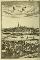 Picture 9 of 32 from Description de l'univers, : contenant les differents systemes du monde, les cartes generales & particulieres de la geographie ancienne & moderne : les plans & les profils des principales villes & des autres lieux plus considerables de la terre; avec les portraits des souverains qui y commandent, leurs blasons, titres & livrées : et les mœurs, religions, gouvernemens & divers habillemens de chaque nation. Dediée au roy. (1685), leaf 160