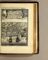 Picture 26 of 32 from Description de l'univers, : contenant les differents systemes du monde, les cartes generales & particulieres de la geographie ancienne & moderne : les plans & les profils des principales villes & des autres lieux plus considerables de la terre; avec les portraits des souverains qui y commandent, leurs blasons, titres & livrées : et les mœurs, religions, gouvernemens & divers habillemens de chaque nation. Dediée au roy. (1685), leaf 437