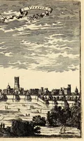 An illustration from Description de l'univers, : contenant les differents systêmes du monde, les cartes generales & particulieres de la geographie ancienne & moderne : les plans & les profils des principales villes & des autres lieux plus considerables de la terre ; avec les portraits des souverains qui y commandent, leurs blasons, titres & livrées : et les mœurs, religions, gouvernemens & divers habillemens de chaque nation. Dediee au roy. (1683)