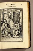 Picture 11 of 58 from Description de l'univers, : contenant les differents systêmes du monde, les cartes generales & particulieres de la geographie ancienne & moderne : les plans & les profils des principales villes & des autres lieux plus considerables de la terre ; avec les portraits des souverains qui y commandent, leurs blasons, titres & livrées : et les mœurs, religions, gouvernemens & divers habillemens de chaque nation. Dediee au roy. (1683), leaf 57