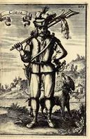 Picture 49 of 61 from Description de l'univers, : contenant les differents systêmes du monde, les cartes generales & particulieres de la geographie ancienne & moderne : les plans & les profils des principales villes & des autres lieux plus considerables de la terre ; avec les portraits des souverains qui y commandent, leurs blasons, titres & livrées : et les mœurs, religions, gouvernemens & divers habillemens de chaque nation. Dediee au roy. (1683), leaf 281