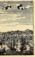 Picture 58 of 61 from Description de l'univers, : contenant les differents systêmes du monde, les cartes generales & particulieres de la geographie ancienne & moderne : les plans & les profils des principales villes & des autres lieux plus considerables de la terre ; avec les portraits des souverains qui y commandent, leurs blasons, titres & livrées : et les mœurs, religions, gouvernemens & divers habillemens de chaque nation. Dediee au roy. (1683), leaf 329