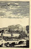Picture 5 of 61 from Description de l'univers, : contenant les differents systêmes du monde, les cartes generales & particulieres de la geographie ancienne & moderne : les plans & les profils des principales villes & des autres lieux plus considerables de la terre ; avec les portraits des souverains qui y commandent, leurs blasons, titres & livrées : et les mœurs, religions, gouvernemens & divers habillemens de chaque nation. Dediee au roy. (1683), leaf 33