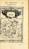 An illustration from Description de l'univers, : contenant les differents systêmes du monde, les cartes generales & particulieres de la geographie ancienne & moderne : les plans & les profils des principales villes & des autres lieux plus considerables de la terre ; avec les portraits des souverains qui y commandent, leurs blasons, titres & livrées : et les mœurs, religions, gouvernemens & divers habillemens de chaque nation. Dediee au roy. (1683)