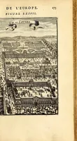 Picture 28 of 56 from Description de l'univers, : contenant les differents systêmes du monde, les cartes generales & particulieres de la geographie ancienne & moderne : les plans & les profils des principales villes & des autres lieux plus considerables de la terre ; avec les portraits des souverains qui y commandent, leurs blasons, titres & livrées : et les mœurs, religions, gouvernemens & divers habillemens de chaque nation. Dediee au roy. (1683), leaf 209