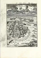 An illustration from Description de l'univers : contenant les differents systemes du monde, les cartes generales & particulieres de la geographie ancienne & moderne, les plans & les profils des principales villes & des autres lieux plus considerables de la Terre : avec les portraits des souverains qui y commandent, leurs blasons, titres & livrées : et les moeurs, religions, gouvernemens & divers habillemens de chaque nation (1685)
