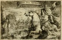 Picture 14 of 19 from Description des feux d'artifices faits a l'honneur du roy a Lille : par vn nouveau témoignage du zele de messieurs du Magistrat, ensuite de la venuë de Sa Majesté en cette ville, & de la rejouissance publique de la paix, l'an 1680 (1680), leaf 26