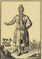 An illustration from Description de toutes les nations de l'empire de Russie, oú, L'on expose leurs moeurs, religions, usages, habitations, habillemens et autres particulatités remarquables (1776)