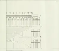 Picture 8 of 15 from Description du Théâtre de Marcellus, à Rome, rétabli dans son état primitif, daprès les vestiges qui en restent encore : mémoire joint aux plans, coupes, élévations et détails mesurés à Rome, addressés à lAcademie royale darchitecture de Paris (1812), leaf 62