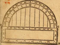 An illustration from The description and use of the sector, crosse-staffe, and other instruments : with a canon of artificiall Sines and Tangents, and the use thereof in astronomie, navigation, dialling and fortification .. (1636)