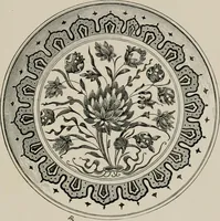 An illustration from A descriptive catalogue of the maiolica, Hispano-Moresco, Persian, Damascus, and Rhodian wares in the South Kensington Museum : with historical notes, marks, & monograms (1873)