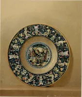 An illustration from A descriptive catalogue of the maiolica, Hispano-Moresco, Persian, Damascus, and Rhodian wares in the South Kensington Museum : with historical notes, marks, & monograms (1873)