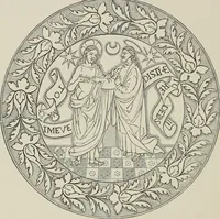 An illustration from A descriptive catalogue of the maiolica, Hispano-Moresco, Persian, Damascus, and Rhodian wares in the South Kensington Museum : with historical notes, marks, & monograms (1873)