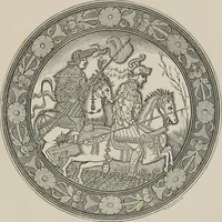 An illustration from A descriptive catalogue of the maiolica, Hispano-Moresco, Persian, Damascus, and Rhodian wares in the South Kensington Museum : with historical notes, marks, & monograms (1873)