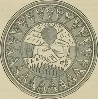 An illustration from A descriptive catalogue of the maiolica, Hispano-Moresco, Persian, Damascus, and Rhodian wares in the South Kensington Museum : with historical notes, marks, & monograms (1873)