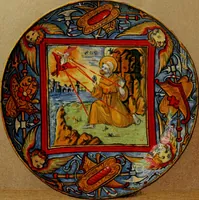 An illustration from A descriptive catalogue of the maiolica, Hispano-Moresco, Persian, Damascus, and Rhodian wares in the South Kensington Museum : with historical notes, marks, & monograms (1873)