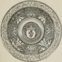 An illustration from A descriptive catalogue of the maiolica, Hispano-Moresco, Persian, Damascus, and Rhodian wares in the South Kensington Museum : with historical notes, marks, & monograms (1873)