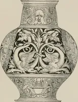 An illustration from A descriptive catalogue of the maiolica, Hispano-Moresco, Persian, Damascus, and Rhodian wares in the South Kensington Museum : with historical notes, marks, & monograms (1873)
