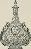 An illustration from A descriptive catalogue of the maiolica, Hispano-Moresco, Persian, Damascus, and Rhodian wares in the South Kensington Museum : with historical notes, marks, & monograms (1873)
