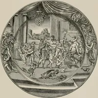 An illustration from A descriptive catalogue of the maiolica, Hispano-Moresco, Persian, Damascus, and Rhodian wares in the South Kensington Museum : with historical notes, marks, & monograms (1873)
