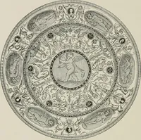 An illustration from A descriptive catalogue of the maiolica, Hispano-Moresco, Persian, Damascus, and Rhodian wares in the South Kensington Museum : with historical notes, marks, & monograms (1873)