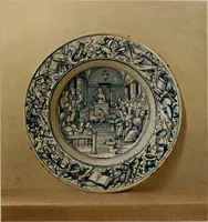 An illustration from A descriptive catalogue of the maiolica, Hispano-Moresco, Persian, Damascus, and Rhodian wares in the South Kensington Museum : with historical notes, marks, & monograms (1873)
