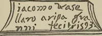 An illustration from A descriptive catalogue of the maiolica, Hispano-Moresco, Persian, Damascus, and Rhodian wares in the South Kensington Museum : with historical notes, marks, & monograms (1873)