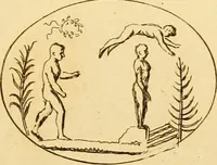 An illustration from A descriptive catalogue of a general collection of ancient and modern engraved gems, cameos as well as intaglios : taken from the most celebrated cabinets in Europe ; and cast in coloured pastes, white enamel, and sulphur (1791)