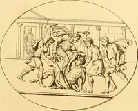 An illustration from A descriptive catalogue of a general collection of ancient and modern engraved gems, cameos as well as intaglios : taken from the most celebrated cabinets in Europe ; and cast in coloured pastes, white enamel, and sulphur (1791)