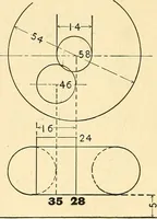 An illustration from Descriptive geometry (1909)