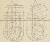 An illustration from Descriptive geometry for students in engineering science and architecture; a carefully graded course of instruction (1915)