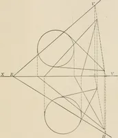 An illustration from Descriptive geometry for students in engineering science and architecture; a carefully graded course of instruction (1915)
