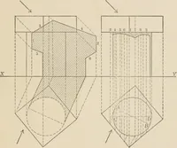An illustration from Descriptive geometry for students in engineering science and architecture; a carefully graded course of instruction (1915)