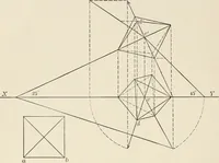 An illustration from Descriptive geometry for students in engineering science and architecture; a carefully graded course of instruction (1915)
