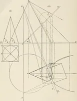 An illustration from Descriptive geometry for students in engineering science and architecture; a carefully graded course of instruction (1915)