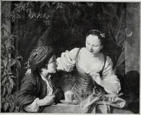 An illustration from A descriptive and illustrated catalogue of 150 paintings by old masters of the Dutch, Flemish, German, Italian, Spanish and French schools from the Kleinberger Galleries (1911)
