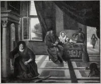 An illustration from A descriptive and illustrated catalogue of 150 paintings by old masters of the Dutch, Flemish, German, Italian, Spanish and French schools from the Kleinberger Galleries (1911)
