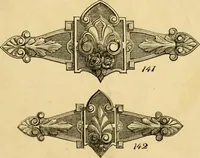 An illustration from Descriptive price list of patented artificial wood ornaments, for furniture manufacturers, architects, builders, interior decorators, stair builders, car builders, organ manufacturers, steamboat builders, etc. etc. (1871)