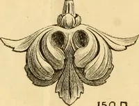 An illustration from Descriptive price list of patented artificial wood ornaments, for furniture manufacturers, architects, builders, interior decorators, stair builders, car builders, organ manufacturers, steamboat builders, etc. etc. (1871)