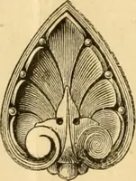 An illustration from Descriptive price list of patented artificial wood ornaments, for furniture manufacturers, architects, builders, interior decorators, stair builders, car builders, organ manufacturers, steamboat builders, etc. etc. (1871)