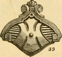 An illustration from Descriptive price list of patented artificial wood ornaments, for furniture manufacturers, architects, builders, interior decorators, stair builders, car builders, organ manufacturers, steamboat builders, etc. etc. (1871)