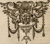 An illustration from De scriptoribvs ecclesiasticis liber vnvs, cvm adivnctis indicibvs vndecim, & breui chronologia ab orbe condito vsque ad annum M.DC.XII .. (1613)