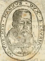Picture 2 of 5 from Descritione della pompa fvnerale fatta nelle esseqvie del sermo. sig. Cosimo de' Medici, gran duca di Toscana : nell' alma città di Fiorenza il giorno xvij. di maggio dell' anno MDLXXIIII (1574), leaf 5