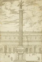 An illustration from Descrittione de gli apparati fatti in Bologna per la venvta di n. s. papa Clemente VIII. Con gli disegni de gli archi, statue, & pitture. Dedicata a gli ill.mi sig. del reggimento di Bologna (1598)