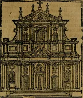 Picture 42 of 366 from Descrittione di Roma antica e moderna : nella quale si contengono chiese, monasterij, hospedali, compagnie, collegij e seminarij, tempij, teatri, anfiteatri, naumachie, cerchi, fori, curie, palazzi, e statue, librerie, musei, pitture, sculture, & i nomi de gli artefici : indice de'sommi pontefici, imperatori e duchi : con due copiosissime tauole (1643), leaf 106
