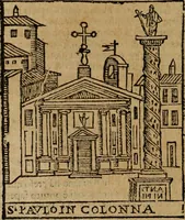 Picture 52 of 366 from Descrittione di Roma antica e moderna : nella quale si contengono chiese, monasterij, hospedali, compagnie, collegij e seminarij, tempij, teatri, anfiteatri, naumachie, cerchi, fori, curie, palazzi, e statue, librerie, musei, pitture, sculture, & i nomi de gli artefici : indice de'sommi pontefici, imperatori e duchi : con due copiosissime tauole (1643), leaf 131